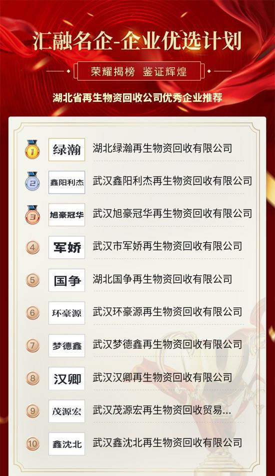 湖北省再生物资回收开云 开云体育平台公司优秀企业推荐(图2)